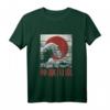 Japan Flagge & Welle T-Shirt mit Kanagawa Motiv - Vintage Kunstdesign für Japan Fans & Kulturinteressierte
