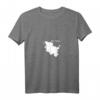 Damen T-Shirt mit V-Ausschnitt 'to hus. Schleswig-Holstein' – Witziges plattdeutsches Design als Geschenk für Nordsee- und Ostseeküsten-Fans