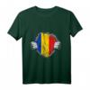 Rumäne Brust Romania Rumänien Liebe Rumänische Flagge T-Shirt – Geschenk für Rumänen, Rumäninnen & Rumänien-Reisende