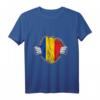 Rumäne Brust Romania Rumänien Liebe Rumänische Flagge T-Shirt – Geschenk für Rumänen, Rumäninnen & Rumänien-Reisende