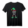 Chef Elf Partnerlook Familien Outfit Männer Weihnachten - Lustiges Weihnachts-T-Shirt für Familie und Freunde, perfektes Geschenk für Ehemann und Partner