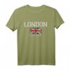 Vintage London England Souvenir T-Shirt – Patriotisches Geschenk mit UK-Flagge, US-Flagge, für Reisende, Fans und Familie