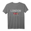 Vintage London England Souvenir T-Shirt – Patriotisches Geschenk mit UK-Flagge, US-Flagge, für Reisende, Fans und Familie