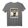 Wanted Dead or Alive Schrödingers Katze T-Shirt – Lustiges Geschenk für Katzenliebhaber, Freunde & Familie