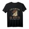 Funny Line Dancer Western Cowboy Hut Stiefel T-Shirt - Perfekt für Country- und Line Dance Fans
