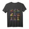 Lustiges Dackel Yoga T-Shirt mit bunten Posen – Perfekt für Yoga Liebhaber, Freunde und als Geschenk