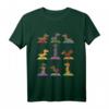 Lustiges Dackel Yoga T-Shirt mit bunten Posen – Perfekt für Yoga Liebhaber, Freunde und als Geschenk
