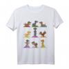 Lustiges Dackel Yoga T-Shirt mit bunten Posen – Perfekt für Yoga Liebhaber, Freunde und als Geschenk