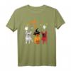 Halloween Französische Bulldogge Hunde Liebhaber T-Shirt mit Hexe & Dämon - Lustiges Kostüm für Hunde und Besitzer