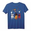 Halloween Französische Bulldogge Hunde Liebhaber T-Shirt mit Hexe & Dämon - Lustiges Kostüm für Hunde und Besitzer