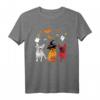 Halloween Französische Bulldogge Hunde Liebhaber T-Shirt mit Hexe & Dämon - Lustiges Kostüm für Hunde und Besitzer