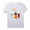 Halloween Französische Bulldogge Hunde Liebhaber T-Shirt mit Hexe & Dämon - Lustiges Kostüm für Hunde und Besitzer