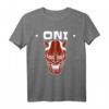 Oni Maske Japanischer Dämon Teufel Ronin T-Shirt – Minimalistisches Streetwear-Design für Otaku, Anime Fans & Japan-Liebhaber zu Geburtstag & Weihnachten