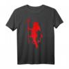 Freches Teufel-Mädchen T-Shirt mit glühender Dämon-Grafik – Sexy Halloween-Outfit für Damen