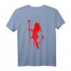 Freches Teufel-Mädchen T-Shirt mit glühender Dämon-Grafik – Sexy Halloween-Outfit für Damen