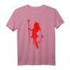 Freches Teufel-Mädchen T-Shirt mit glühender Dämon-Grafik – Sexy Halloween-Outfit für Damen