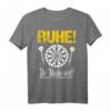 Lustiges Dart Sprüche T-Shirt - Ruhe der Meister wirft Dart für Dartspieler und Mannschaften, ideales Geschenk für Turniere & Dartvereine