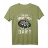 Lustiges Dart T-Shirt für Herren mit Spruch 'Ich bin sportlich ich spiel Dart' – Perfektes Geschenk für Dartspieler mit Humor