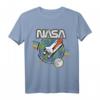 NASA Blast Off Retro Rainbow Stripes Premium T-Shirt – Offiziell lizenziert für Weltraum- und NASA-Fans