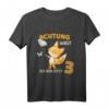 Kinder Geburtstagsshirt 3 Jahre Junge Mädchen Fuchs – Süßes Geburtstags-T-Shirt mit Spruch 'Achtung Welt ich bin jetzt 3' für Kinder, perfekt für den 3. Geburtstag
