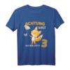 Kinder Geburtstagsshirt 3 Jahre Junge Mädchen Fuchs – Süßes Geburtstags-T-Shirt mit Spruch 'Achtung Welt ich bin jetzt 3' für Kinder, perfekt für den 3. Geburtstag