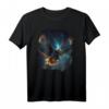 Backprint Majestätischer Adler im Sternenhimmel T-Shirt – Perfekt für Vogelliebhaber und Adler-Fans