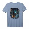 Backprint Majestätischer Adler im Sternenhimmel T-Shirt – Perfekt für Vogelliebhaber und Adler-Fans