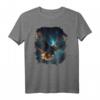Backprint Majestätischer Adler im Sternenhimmel T-Shirt – Perfekt für Vogelliebhaber und Adler-Fans