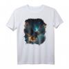 Backprint Majestätischer Adler im Sternenhimmel T-Shirt – Perfekt für Vogelliebhaber und Adler-Fans