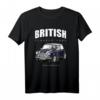 Britisches Oldtimer T-Shirt Dunkelblau - Mini-Sportwagen Design für Auto-Enthusiasten & als Geschenk für Oldtimer-Liebhaber
