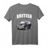 Britisches Oldtimer T-Shirt Dunkelblau - Mini-Sportwagen Design für Auto-Enthusiasten & als Geschenk für Oldtimer-Liebhaber