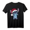 HapPanda Lilo & Stitch Weihnachten Santa Hat Stitch T-Shirt – Offiziell Disney Lizenz, Geschenk für Fans & Feiern
