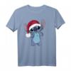 HapPanda Lilo & Stitch Weihnachten Santa Hat Stitch T-Shirt – Offiziell Disney Lizenz, Geschenk für Fans & Feiern