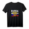 HapPanda T-Shirt mit russischem Adler, Flagge und Aufschrift 'Russia' – Patriotisches Geschenk für Russlandfans und Russlanddeutsche