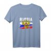 HapPanda T-Shirt mit russischem Adler, Flagge und Aufschrift 'Russia' – Patriotisches Geschenk für Russlandfans und Russlanddeutsche