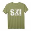 Ski Distressed Look Skifahrer Geschenk T-Shirt – Stylisches Wintersport T-Shirt für Skifahrer & Snowboarder, ideales Geschenk für den Bergurlaub