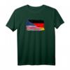 USA und Deutschland Flagge T-Shirt – Freundschafts- und Zusammenhalts-Shirt als Geschenk für Freunde mit deutschen und amerikanischen Wurzeln