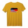USA und Deutschland Flagge T-Shirt – Freundschafts- und Zusammenhalts-Shirt als Geschenk für Freunde mit deutschen und amerikanischen Wurzeln