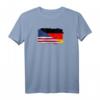 USA und Deutschland Flagge T-Shirt – Freundschafts- und Zusammenhalts-Shirt als Geschenk für Freunde mit deutschen und amerikanischen Wurzeln