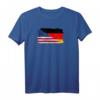 USA und Deutschland Flagge T-Shirt – Freundschafts- und Zusammenhalts-Shirt als Geschenk für Freunde mit deutschen und amerikanischen Wurzeln