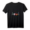Damen Mexiko Deutschland Herzschlag Flagge T-Shirt mit V-Ausschnitt – Zeige deine Liebe zu Mexiko und Deutschland