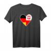 Herz T-Shirt für Deutsch-Polen Freundschaft – Doppelstaatsbürgerschaft, Urlaubsgeschenk & Geburtstagsidee