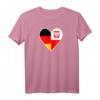 Herz T-Shirt für Deutsch-Polen Freundschaft – Doppelstaatsbürgerschaft, Urlaubsgeschenk & Geburtstagsidee