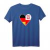 Herz T-Shirt für Deutsch-Polen Freundschaft – Doppelstaatsbürgerschaft, Urlaubsgeschenk & Geburtstagsidee