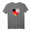 Herz T-Shirt für Deutsch-Polen Freundschaft – Doppelstaatsbürgerschaft, Urlaubsgeschenk & Geburtstagsidee