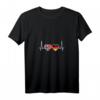 Damen Norwegen Deutschland Herzschlag Flagge T-Shirt - Liebe zu Norwegen und Deutschland, Heimat- und Reiseshirt