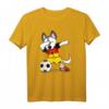 Husky Dabbing Deutschland Fußball 2019 T-Shirt – Lustiges Fanshirt für Fußballfans, Kinder & Trainer, Perfekt als Geschenk
