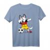 Husky Dabbing Deutschland Fußball 2019 T-Shirt – Lustiges Fanshirt für Fußballfans, Kinder & Trainer, Perfekt als Geschenk