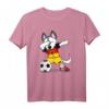 Husky Dabbing Deutschland Fußball 2019 T-Shirt – Lustiges Fanshirt für Fußballfans, Kinder & Trainer, Perfekt als Geschenk