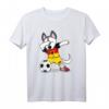 Husky Dabbing Deutschland Fußball 2019 T-Shirt – Lustiges Fanshirt für Fußballfans, Kinder & Trainer, Perfekt als Geschenk